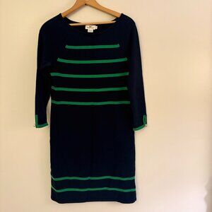 Vineyard Vines navy and green striped dress